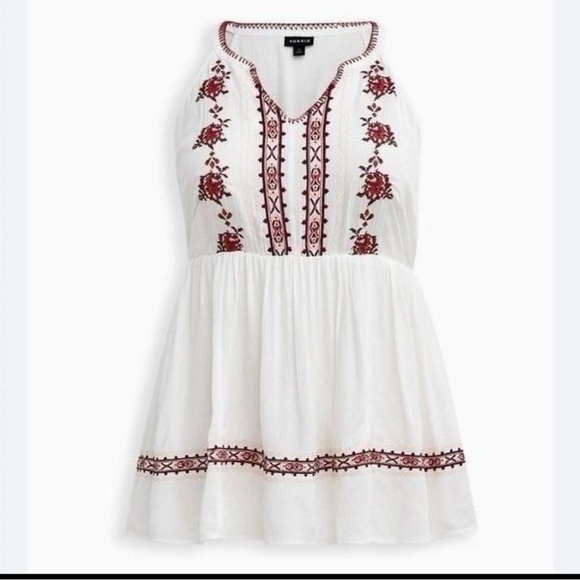 torrid Tops - Torrid embroidered babydoll style top 00